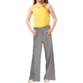 thumbnail image 2 of Gyexs Girls Oversized Wide Leg Sweatpants Drawstring Kids Baggy Straight Leg Track Pants Casual Plain Pockets (Tweens, Grey, 10-11 Years), 2 of 8