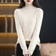 thumbnail image 1 of Suéter de cachemira de otoño e invierno para mujer, suéter corto de cuello alto con base gruesa, suéter suelto de lana, 1 of 6