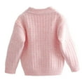 thumbnail image 3 of Gfyviroh Toddler Kids Girls Sweater Tops 3-12 Years Solid Color Pullover Crew Neck Tops Casual Long Sleeve Warm Winter Sweaters, 3 of 5