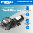 thumbnail image 2 of HYDROTOOLS By SWIMLINE 722061 Hydro-Flo 1.5 HP (1.2 THP) 4980 GPH ABOVE GROUND Powerful Pool Pump 1 Speed Extra Large Strainer Basket Vertical Discharge 115V Energy Saving Silent Noise DOE Certified, 2 of 11