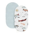 thumbnail image 6 of Sweet Jojo Designs Airplane Blue Red and Grey Baby Bassinet Fitted Sheets 2 Piece Set, 6 of 7