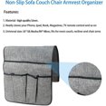 thumbnail image 2 of Large Sofa Organizer Caddy Organizer, Non-slip Tv Remote Control Holder Sofa Armrest Storage Bag, 19.7 * 35 Inch grey, 2 of 5
