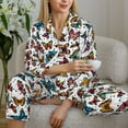 thumbnail image 6 of Uemuo Cute Butterfly Pattern Womens Pajama Sets,PJ Set for Women,Pajamas for Women Logo,Long Sleeve Pajama Set for Women,Soft Long Sleeve Top With Pants-, 6 of 9