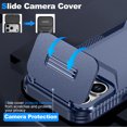 thumbnail image 3 of Compatible with iPhone 17 Pro Phone Case,With Sliding Camera Cover,2-in-1 Heavy Duty Design,Rugged Non-Slip Shockproof Anti-Scratch Protection Anti-fall Durable Phone Case,Blue, 3 of 7