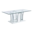 thumbnail image 5 of Furniture of America Manhattan Metal 3-Piece Coffee Table Set in White, 5 of 5