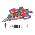 thumbnail image 2 of Avión de control remoto,Avión de control remoto,cuadricóptero a reacción,helicóptero,Avión de combate RC de juguete volador para exteriores para niños,Planeador de con 3 baterías, 2 of 6