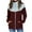 Wine, variant on IROINNID Women's Autumn Warm Mid-Length Jacket Solid Color Zip Up Long Sleeve Outwear, Coffee