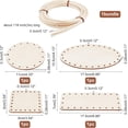 thumbnail image 2 of Basket Kit 4Pcs Crochet Basket Wood Base Oval Wooden Base Rectangle Blank Crochet Base with 3mm Diameter Rattan Sticks for DIY Knitting Basket Weaving Supplies Home Decor Making DIY Making, 2 of 7