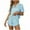 Light Blue, variant on Pntutb Women's Silk Satin Pajamas Set Two-Piece Sleepwear Loungewear Button-Down Sets