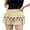 Yellow, variant on LMLYSoH Women Mini Layered Ruffle Skirt Dot Print Low Elastic Waist A-line Short Skirt Casual Summer Streetwear