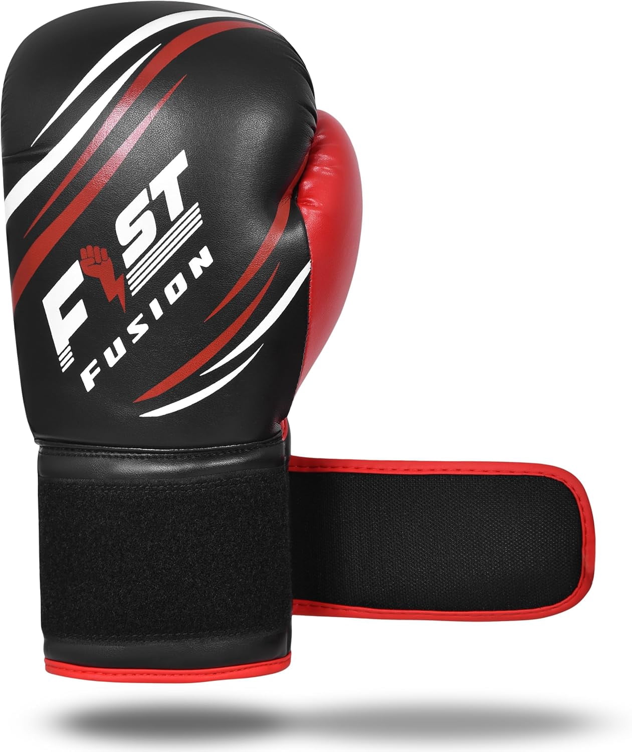 FIST FUSION Boxing Gloves, Pro Training Sparring, Maya Hide Leather, Muay Thai MMA Kickboxing, Men Women Adult, Heavy Punching Bag Focus Mitts Pads Workout, Multi Layered, 8 10 12 14 Oz
