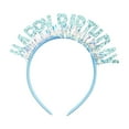 thumbnail image 3 of HILABEE Happy Birthday Headband Birthday Hair Crown Hoop Birthday Tiara Happy Birthday Hairband for Party Holiday Gift Supplies Teens Blue, 3 of 8