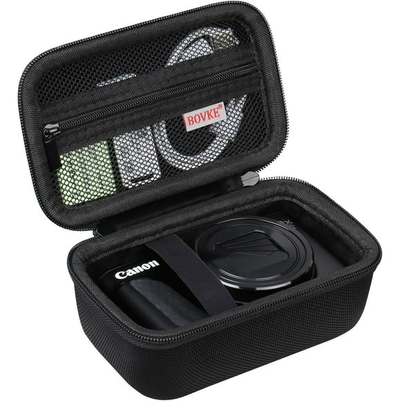 shiyou-Travel Case for Canon PowerShot SX740 HS Digital Camera, Storage Bag Holder for Canon SX730/ SX720/ SX620/ G7X Camera with Extra Pocket for Batteries, Cables, SD Cards, Black