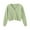 Green One Size, variant on Women Solid Color Long Sleeve V Neck Cardigan Sweater Buttons Short Knitwear