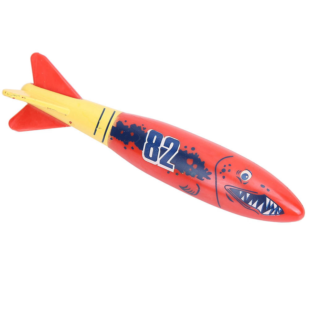 Torpedo Water Toy Bright Beautiful Colors Throwing Game for Toy Game Swimming Toy Rocket Toy Torpedo Rocket Toy Portable Size Easy to Carry