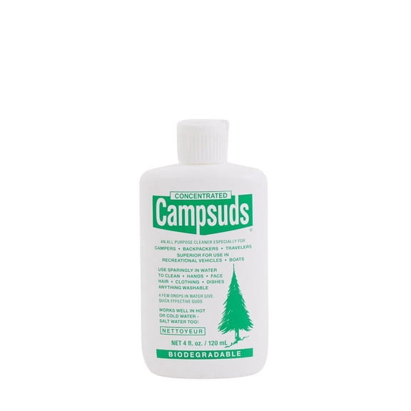 Campsuds Outdoor All Purpose Soap - Biodegradable -Environmentally Friendly - Great for Camping, Backpacking, Traveling - 4oz