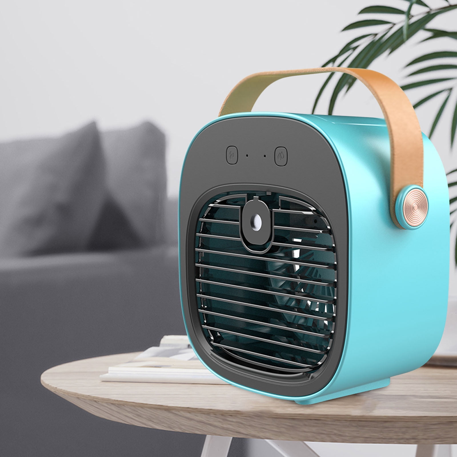 Yhmxh Portable Fan Portable Air Conditioner 3 Speeds Duration 5-10 hrs, Quiet Desk Cooling Fan, Mini Air Conditioner Fan for Home, Bedroom, Travel, Office, Outdoor, Indoor