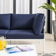 thumbnail image 6 of Modway Harmony Sunbrella® Outdoor Patio Aluminum Loveseat in Gray Navy, 6 of 6