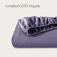 thumbnail image 4 of Bare Home 100% Organic Cotton Fitted Sheet - Sateen Weave - 400 Thread Count - Queen, Dusty Purple, 4 of 9