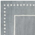 thumbnail image 6 of SAFAVIEH Bella Danita Plain Dotted Bordered Wool Area Rug, Silver/Ivory, 3' x 3' Square, 6 of 8