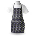 thumbnail image 3 of Sweet Dreams Apron Sleeping Moons Clouds Stars with Hats Good Night for Kids, Unisex Kitchen Bib Apron with Adjustable Neck for Cooking Baking Gardening, Dark Purple Yellow Pale Blue, by Ambesonne, 3 of 3