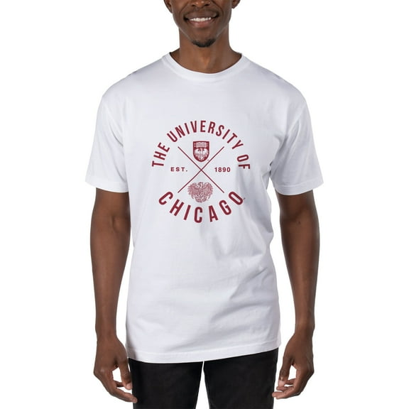 Men's Uscape Apparel White UChicago Maroons T-Shirt