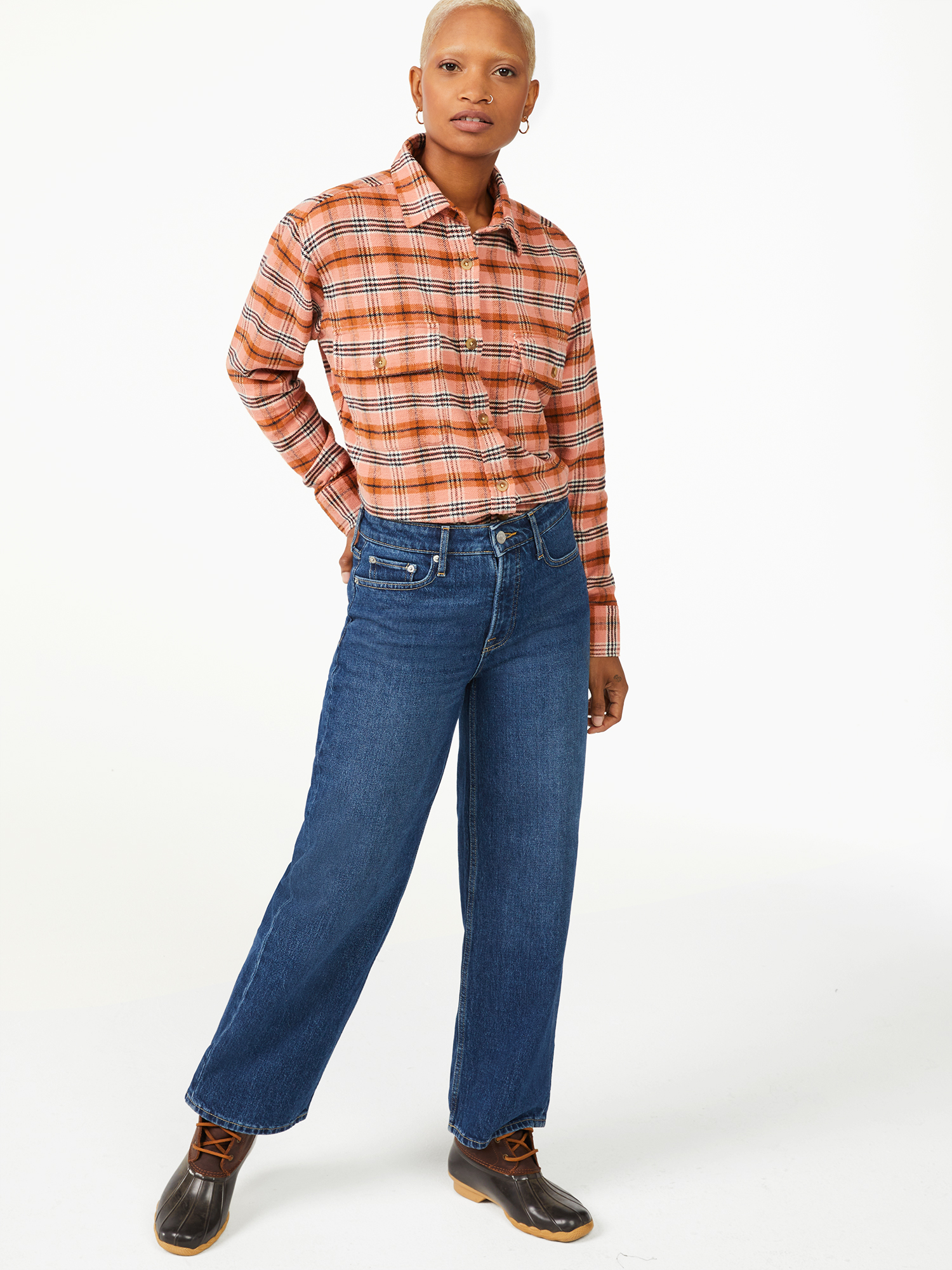 Free Assembly Women's Super High Rise Crop Wide Straight Jean - image 4 of 7
