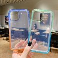 thumbnail image 4 of Fahion Gradiente 3 En 1 Funda De Teléfono Transparente Para iPhone 11 12 13 Pro Max XS XR 6 7 8 Plus TPU Suave A Prueba De Golpes Cubierta Trasera, 4 of 4