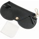 thumbnail image 1 of Estuche de cuero para gafas, portátil, delgado, para gafas de sol, suave, ligero, para viaje, con cierre, paño de limpieza, regalo, 1 of 5