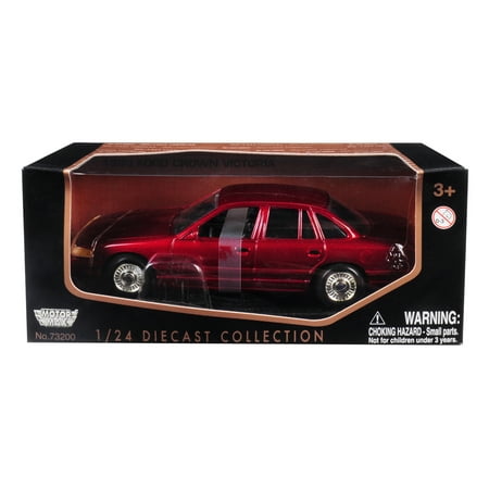 1998 Toy - 1998 Ford Crown Victoria Metallic Red 1/24 Diecast Model Car by Motormax