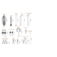 thumbnail image 3 of Kit de cocteles para bartender 25 pz Malubero Malu736, 3 of 3