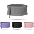 thumbnail image 4 of Running Belt for Women - Knitted Breathable Fitness Waist Pack with Adjustable Size and Reflective Strips in Black, 4 of 5