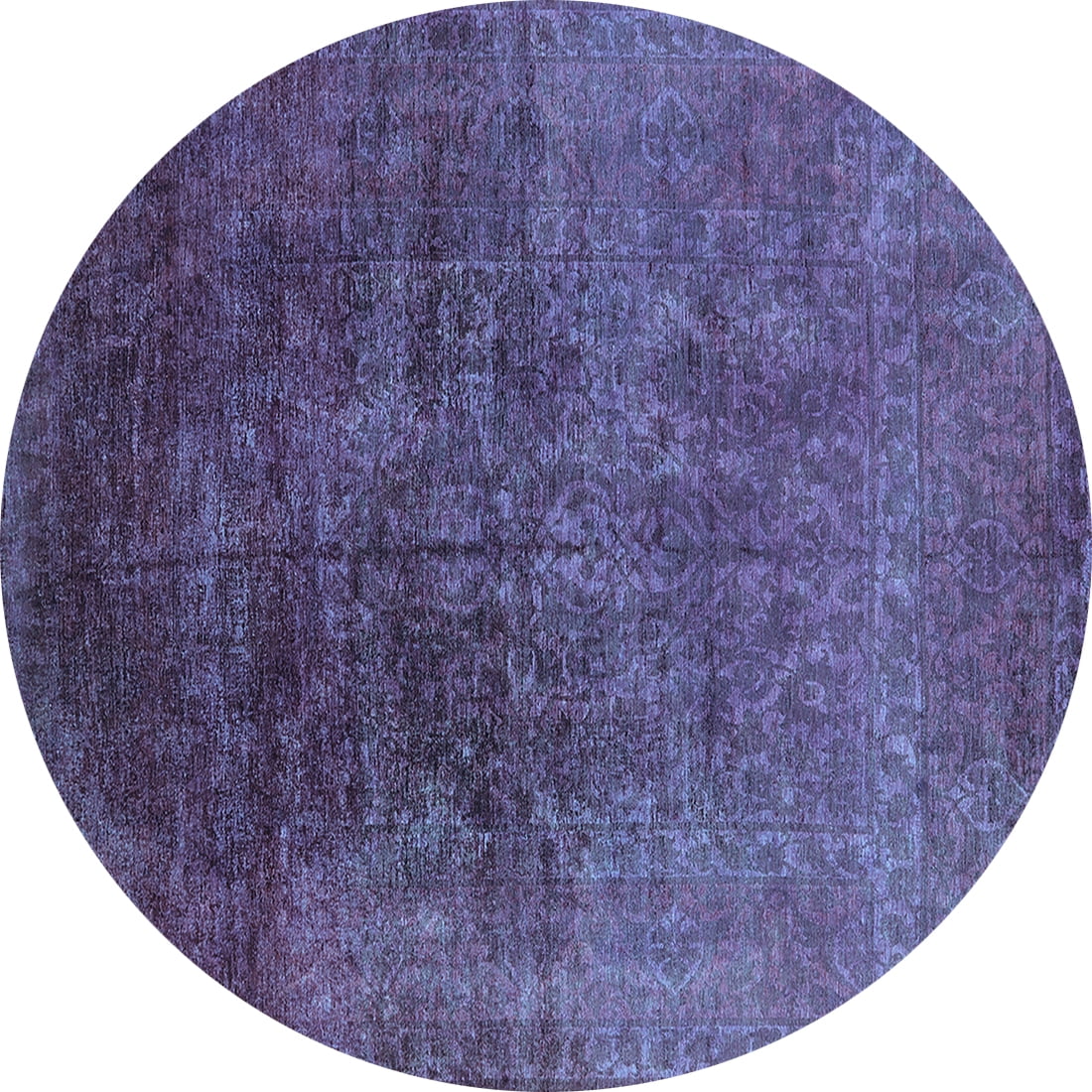 Ahgly Company Indoor Round Oriental Light Blue Industrial Area Rugs, 8 ...