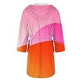thumbnail image 5 of Long Sleeve Robe for Women Fluffy Loungewear Oversized Warm Women's Robes Bath Womens Bathrobe Orange, 5 of 5