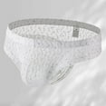 thumbnail image 2 of khonts,Men's Sexy Lace Bikini Breathable Underwear Stylish Pouch Underpants White XL, 2 of 5