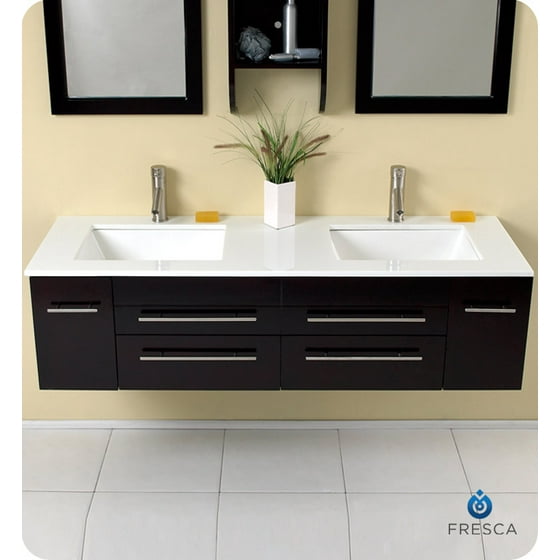 Fresca Stella Bellezza 59 Double Bathroom Vanity Set With Mirrors