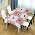 thumbnail image 7 of GZHJMY Valentine's Day Gnome Tablecloth, Rectangle Waterproof Washable Polyester Table Cover for Picnic Dinner Holiday Party Decor, 54 x 54 Inch, 7 of 7