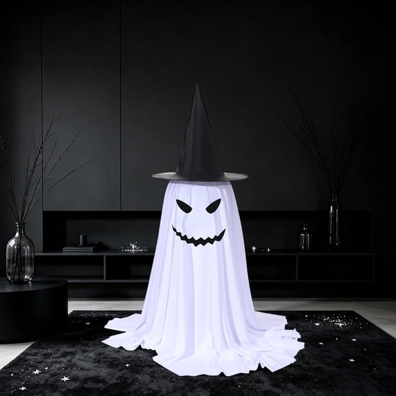 MMJ Halloween Decorations Freestanding Ghost Porch Standing Spooky Yard Ornament Indoor Outdoor Party Props Front Door Entryway