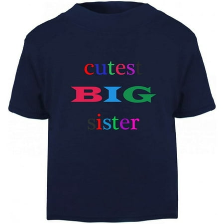 

Cutest Big Sister Cotton Baby Bodysuit One Piece Navy 4T