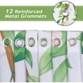 thumbnail image 6 of Green Leaves Birds Shower Curtain Spring Hanging Vine Decorative Bath Curtain 72 x 72 Inch Polyester Fabric Waterproof Bathroom Curtain with 12 Hooks, 6 of 6