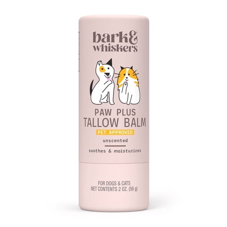Dr. Mercola Bark & Whiskers Paw Plus Tallow Balm for Dogs & Cats, Unscented, 2.65 oz