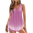 thumbnail image 2 of LSLJS Women Conservative Print Strappy Back Set Two Piece Swimsuits Swimdress, Tankini Swimsuits for Women, 2 of 6