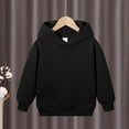 thumbnail image 2 of LTTVQM Kids Girls Hoodie 8-9 Long Sleeve Winter Cute Sweatshirt Comfortable Pullover Top with Pockets Trendy Hooded Sweatshirt for Teen Girls Black 8-9 Years, 2 of 3