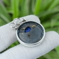thumbnail image 5 of 925 Sterling Silver Pendant For Womens, Bridesmaid Gift Pendant, Lapis Lazuli, Gemstone Pendant, Flower Christmas Gift For Her, 5 of 5