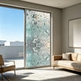 thumbnail image 4 of Window Privacy Film Stained Glass Window Film Privacy Film for Glass Windows Home Decor for Bathroom Bedroom Living Room Office Adhesive Pvc Light Filtering 15.75x39.37 Inches, 4 of 6