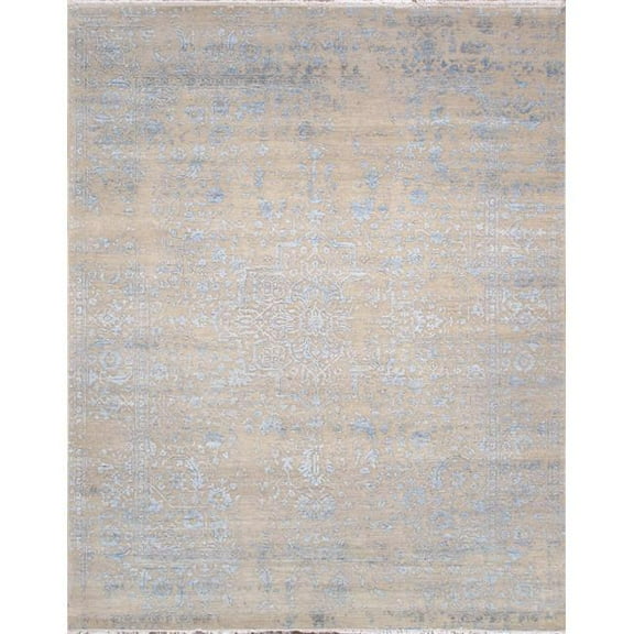Pasargad Home PDC-1444 8X10 Transitional Hand-Knotted Beige Geometric Area Rug- 8' 0'' X 10' 0''