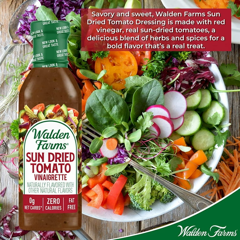 Walden Farms Dressing Zero Calorie Vinaigrette Sundried Tomato 12 fl oz  Pack of 3 - Walmart.com