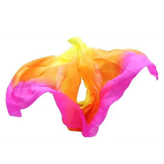 Belly Dance Silk Veil Real Silk Belly Dance Accessory Hand Scarf Shawls Belly Dancer Performance Prop