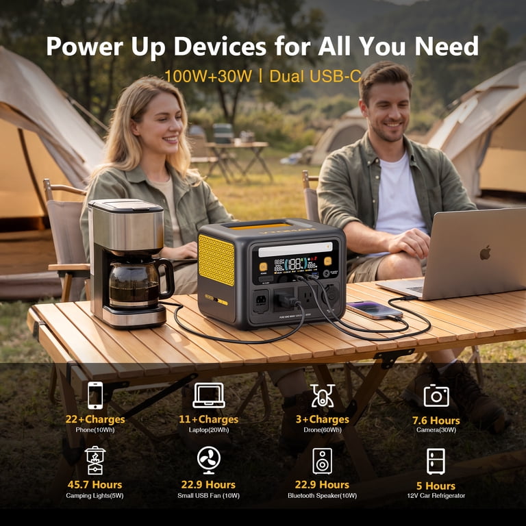 VTOMAN Jump 600X Portable Power Station, 600W Indoor Solar