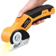 thumbnail image 6 of Cordless Electric Scissors, 4V Rechargeable Cardboard Cutter with LED Light ＆ Safety Lock for Fabric, Carpet, Leather, Plastic... (Yellow), 6 of 9
